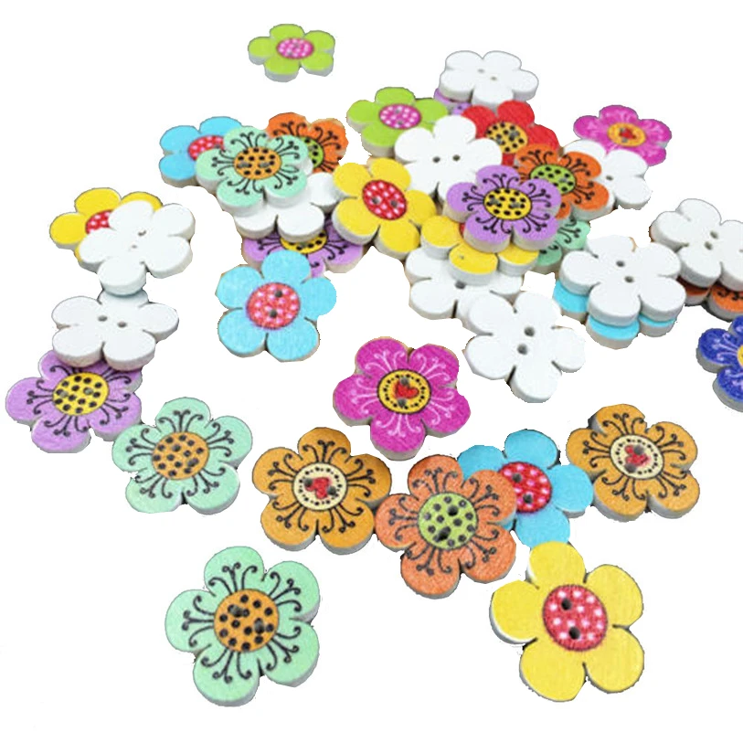 100PC 2cm Flower Wooden Sewing Accessories Buttons 2 Holes Sewing Scrapbooking Crafts Sewing Accessories for Clothes Bags 40SP18
100PC 2cm Flower Wooden Sewing Accessories Buttons 2 Holes Sewing Scrapbooking Crafts Sewing Accessories for Clothes Bags 40SP18