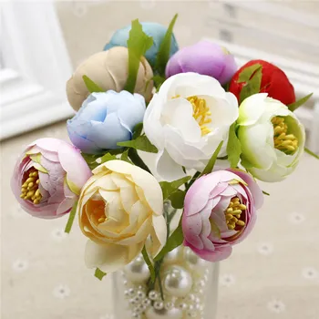 Mini Silk tea rose Bouquet Multicolor Scrapbooking Artificial leaves with Flowers Stamen Wedding Box Decoration
Mini Silk tea rose Bouquet Multicolor Scrapbooking Artificial leaves with Flowers Stamen Wedding Box Decoration