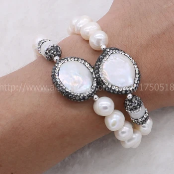 Handcrafted Natural pearl strand bracelet bangle beads bracelet free form Elegant round pearl beads Fashion jewelry gem 785
Handcrafted Natural pearl strand bracelet bangle beads bracelet free form Elegant round pearl beads Fashion jewelry gem 785