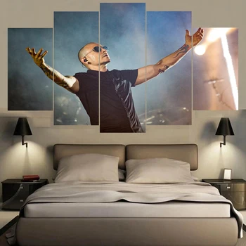 5 panels canvas paintings Chester Bennington singer wall art picture poster printer of home decor
5 panels canvas paintings Chester Bennington singer wall art picture poster printer of home decor