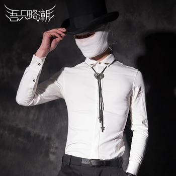 Hot 2018 New Men Casual Solid Color Slim Long-sleeve Shirt Easy Care Personalized Shirt Dress Nightclub Shirts Singer Costumes
Hot 2018 New Men Casual Solid Color Slim Long-sleeve Shirt Easy Care Personalized Shirt Dress Nightclub Shirts Singer Costumes