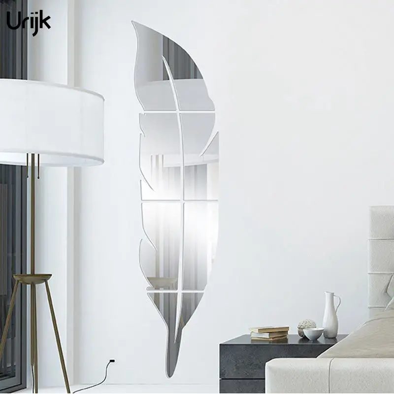 Urijk 1PC Home Decoration Accessories Mirror Wall Stickers Plastic Self Adhesive Film Feather Shape Bedroom Wall Sticker Home
Urijk 1PC Home Decoration Accessories Mirror Wall Stickers Plastic Self Adhesive Film Feather Shape Bedroom Wall Sticker Home