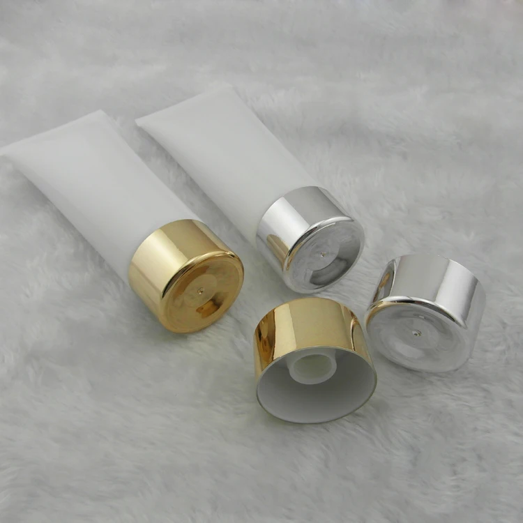 50pcs 100 ml white tube / gold silver screw cap / tube lotion cream bottle / PE plastic cosmetic packaging empty bottles 
50pcs 100 ml white tube / gold silver screw cap / tube lotion cream bottle / PE plastic cosmetic packaging empty bottles