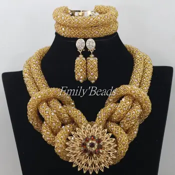 2015 Gorgeous African Costume Jewelry Set Champagne Gold Crystal Beads Jewelry Set Nigerian Party Wedding Necklace Set AIJ124
2015 Gorgeous African Costume Jewelry Set Champagne Gold Crystal Beads Jewelry Set Nigerian Party Wedding Necklace Set AIJ124