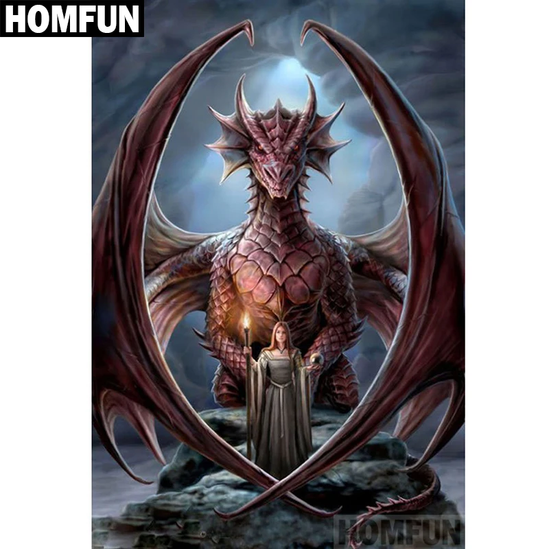 HOMFUN Full Square/Round Drill 5D DIY Diamond Painting "Dragon Princess" Embroidery Cross Stitch 5D Home Decor Gift A06026
HOMFUN Full Square/Round Drill 5D DIY Diamond Painting "Dragon Princess" Embroidery Cross Stitch 5D Home Decor Gift A06026