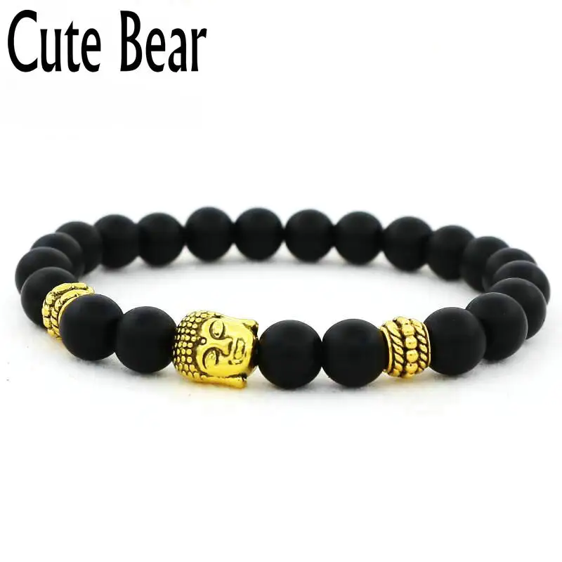 Cute Bear Brand Antique Gold Buddha Bracelet Men Frosted Matte Stone Beaded Bracelet Fashion Unisex Buddhist Believers Jewelry
Cute Bear Brand Antique Gold Buddha Bracelet Men Frosted Matte Stone Beaded Bracelet Fashion Unisex Buddhist Believers Jewelry