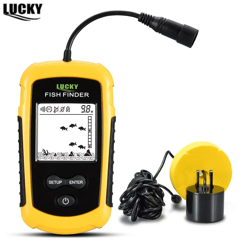 LUCKY FF1108-1 Fish Finder Sonar Sounder Alarm LED Backlight 0.7-100m Fishing Echo Sounder Transducer Fishfinder
LUCKY FF1108-1 Fish Finder Sonar Sounder Alarm LED Backlight 0.7-100m Fishing Echo Sounder Transducer Fishfinder