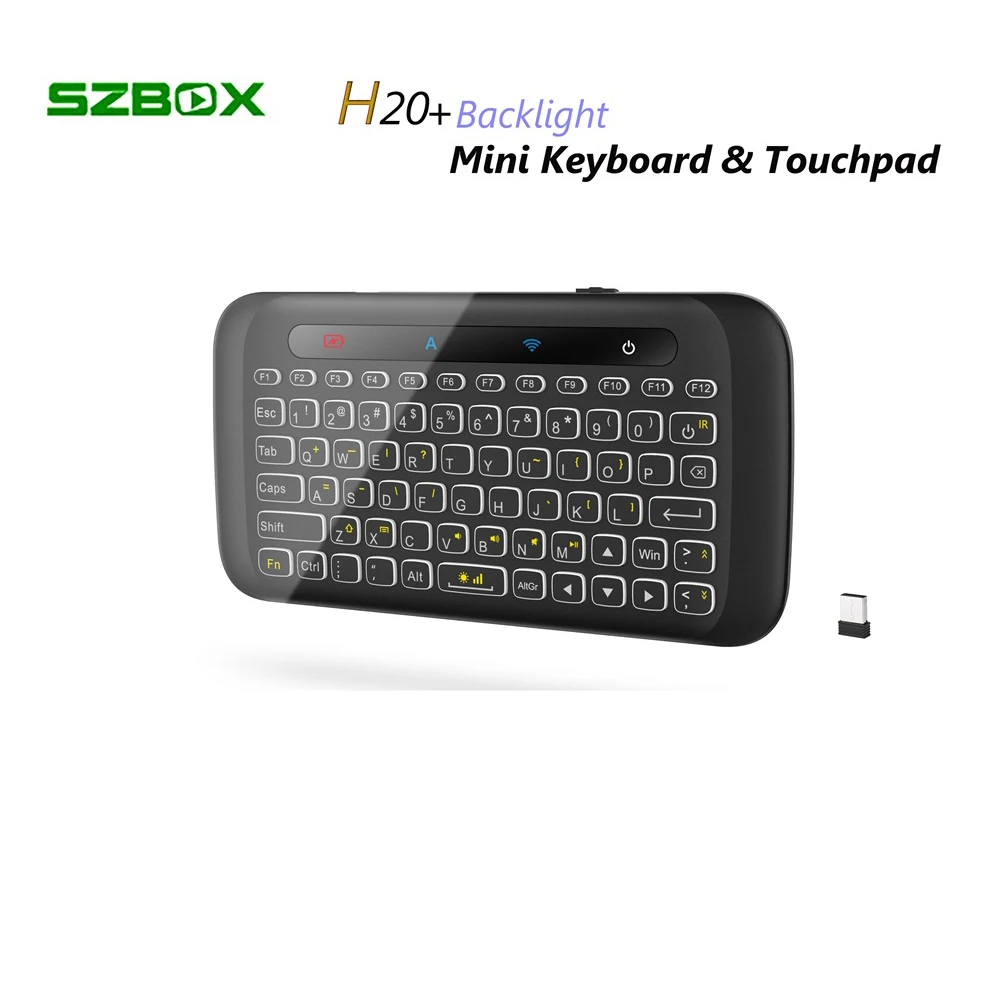 H20 Mini Wireless Game Keyboard Backlight Touchpad Air mouse IR Remote control For Andorid BOX Smart TV Windows PK Xiaomi
H20 Mini Wireless Game Keyboard Backlight Touchpad Air mouse IR Remote control For Andorid BOX Smart TV Windows PK Xiaomi