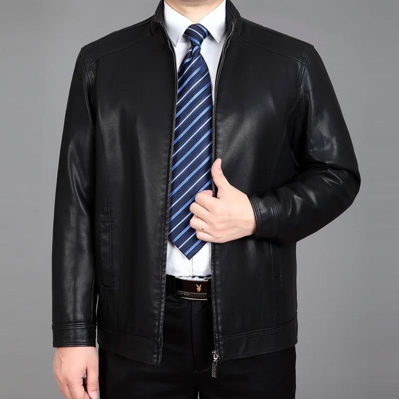 New Mens Winter Jacket Collar Thick Warm Elderly Men With Male Cashmere Leather Coat Black Men Leather Jacket
New Mens Winter Jacket Collar Thick Warm Elderly Men With Male Cashmere Leather Coat Black Men Leather Jacket