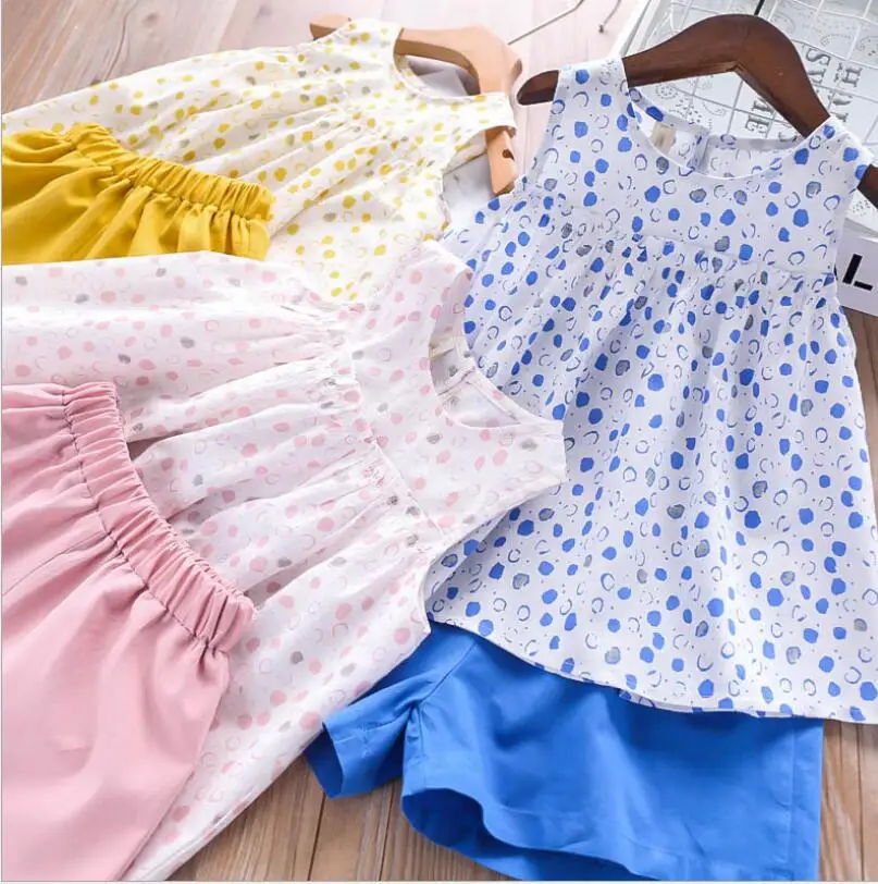 2019 Baby Girls Summer Fashion Cotton Sets, Dot Top+ Solid Shorts, Kids Cute Suits 5 sets/lot, Wholesale, Free Shipping
2019 Baby Girls Summer Fashion Cotton Sets, Dot Top+ Solid Shorts, Kids Cute Suits 5 sets/lot, Wholesale, Free Shipping