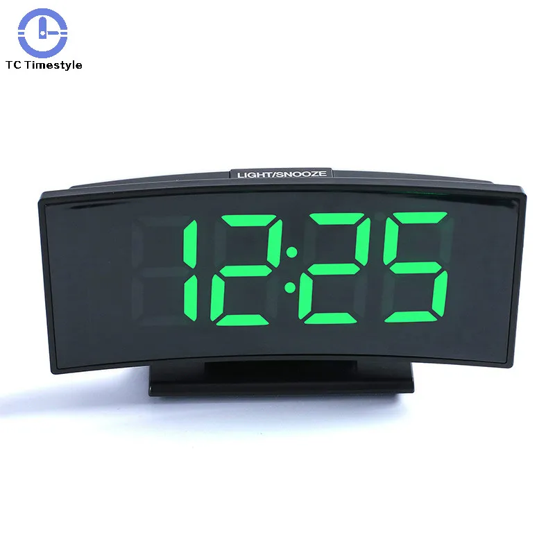 Electronic Alarm Clock Temperature Display Snooze Night Watch Large Numbe Display LED Desktop Arc-shaped Clocks Despertador
Electronic Alarm Clock Temperature Display Snooze Night Watch Large Numbe Display LED Desktop Arc-shaped Clocks Despertador