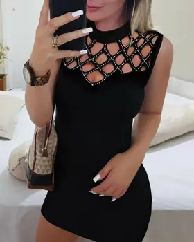 Sexy Women Dress Summer Sleeveless Bandage Bodycon Dress Evening Club Party Dress Skinny Pencil Mini Dresses
Sexy Women Dress Summer Sleeveless Bandage Bodycon Dress Evening Club Party Dress Skinny Pencil Mini Dresses