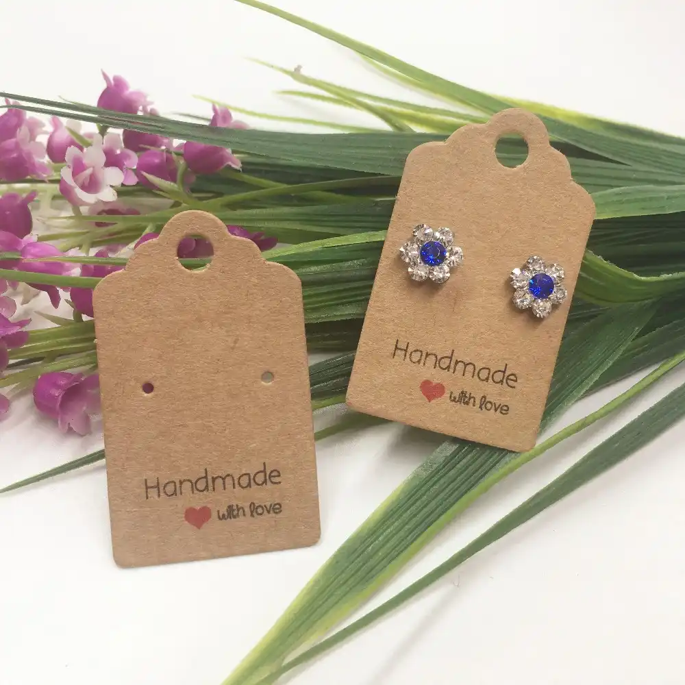 100pcs 8x6cm paper pendant/necklace cards jewelry