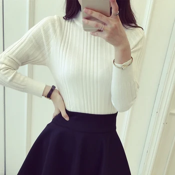 2018 New Korean Short semi Turtleneck Shirt female long sleeved Pullover Sweater slim slim thickening
2018 New Korean Short semi Turtleneck Shirt female long sleeved Pullover Sweater slim slim thickening