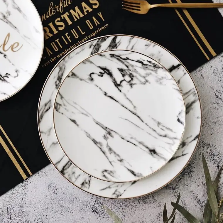 Nordic Salad Plate ins black Ceramic plate Dinner Dish Marble Pattern Steak Plates Home Hotel Ceramic Food Dishes Tray Drop Ship
Nordic Salad Plate ins black Ceramic plate Dinner Dish Marble Pattern Steak Plates Home Hotel Ceramic Food Dishes Tray Drop Ship
