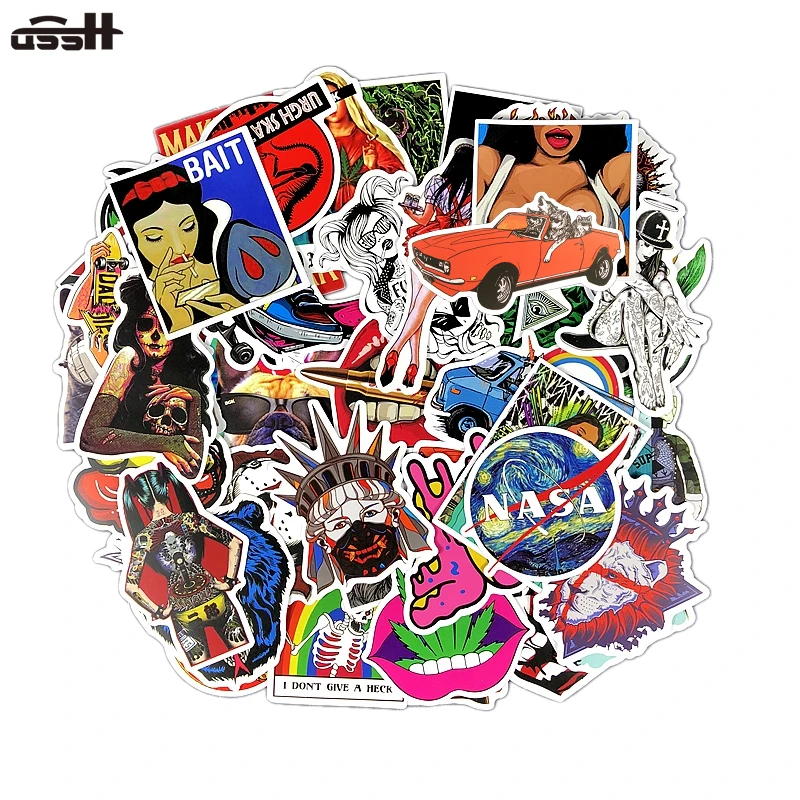 50 Pieces Do Not Repeat PVC Waterproof Fun Sticker For Toys Luggage Skate Phone Bike Moto Laptop Decoration Wall Stickers
50 Pieces Do Not Repeat PVC Waterproof Fun Sticker For Toys Luggage Skate Phone Bike Moto Laptop Decoration Wall Stickers