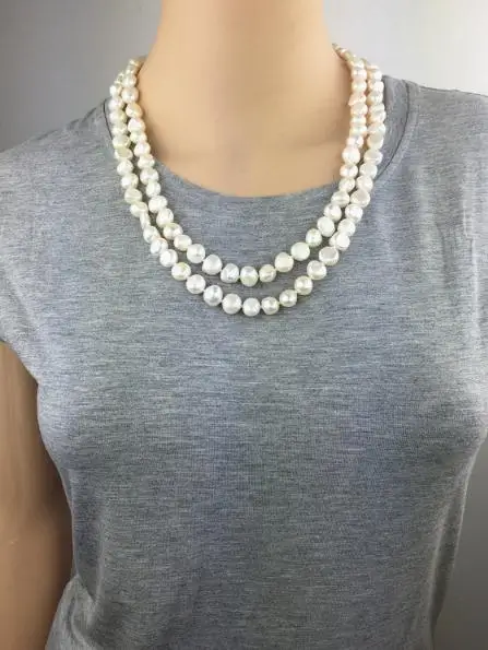 100% Real Pearl Jewelry 47inches Long 9-10mm,White Freshwater Pearl Necklace,Wedding ,Love,Mothers Day Gift
100% Real Pearl Jewelry 47inches Long 9-10mm,White Freshwater Pearl Necklace,Wedding ,Love,Mothers Day Gift