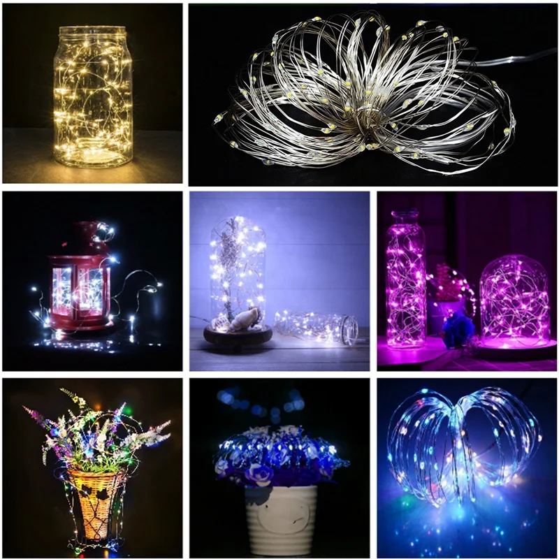 LED String Lights 10M 5M 2M Sliver Cooper Wire Garland Home Christmas Wedding Party Decoration Powered 3*AA Battery Fairy light
LED String Lights 10M 5M 2M Sliver Cooper Wire Garland Home Christmas Wedding Party Decoration Powered 3*AA Battery Fairy light