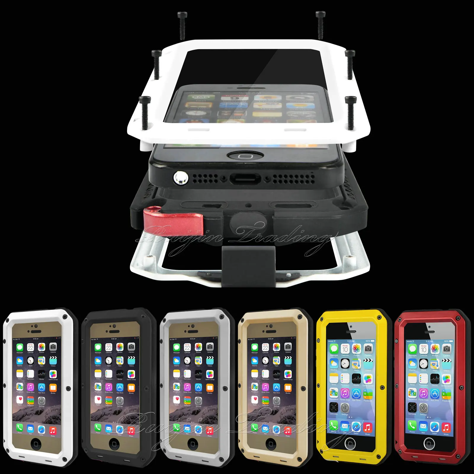 Aliexpress Buy Cover Case For iPhone 7 PLus 5s 6s 6plus S7 Luxury Metal Outdoor Shockproof Aluminum Gorilla Case For iPhone 8 8Plus X 6 6S Plus 7