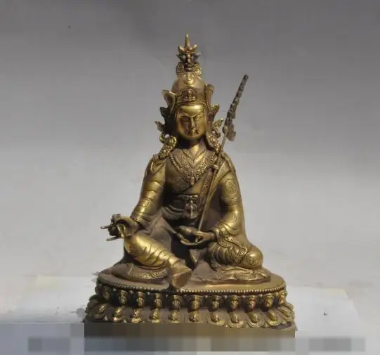 S00038 9"old tibet buddhism bronze lotus Padmasambhava Guru Rinpoche buddha god statue (B0328)
S00038 9"old tibet buddhism bronze lotus Padmasambhava Guru Rinpoche buddha god statue (B0328)