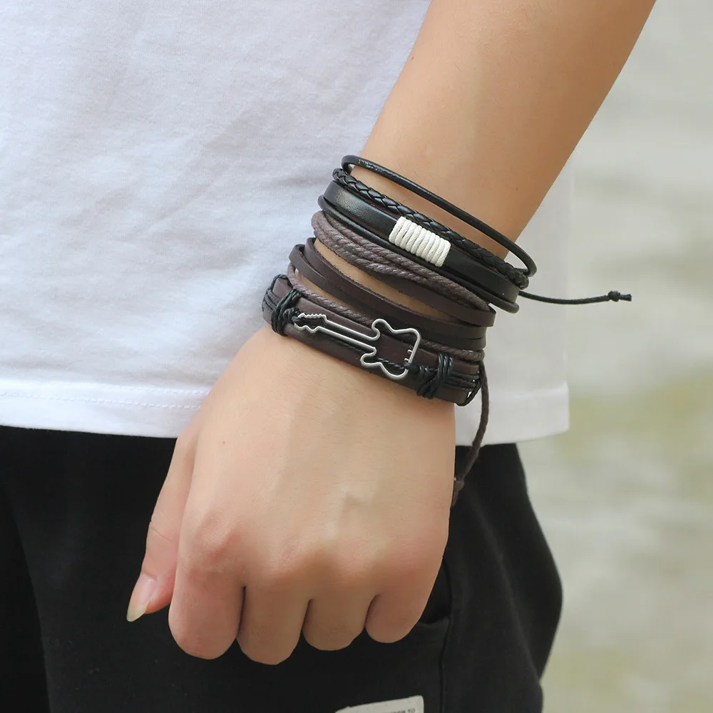 Rinhoo 1set Colorful Handmade Adjustable Vintage Leather Woven Charm Bracelets Set For Man's Gift Fashion Jewelry
Rinhoo 1set Colorful Handmade Adjustable Vintage Leather Woven Charm Bracelets Set For Man's Gift Fashion Jewelry