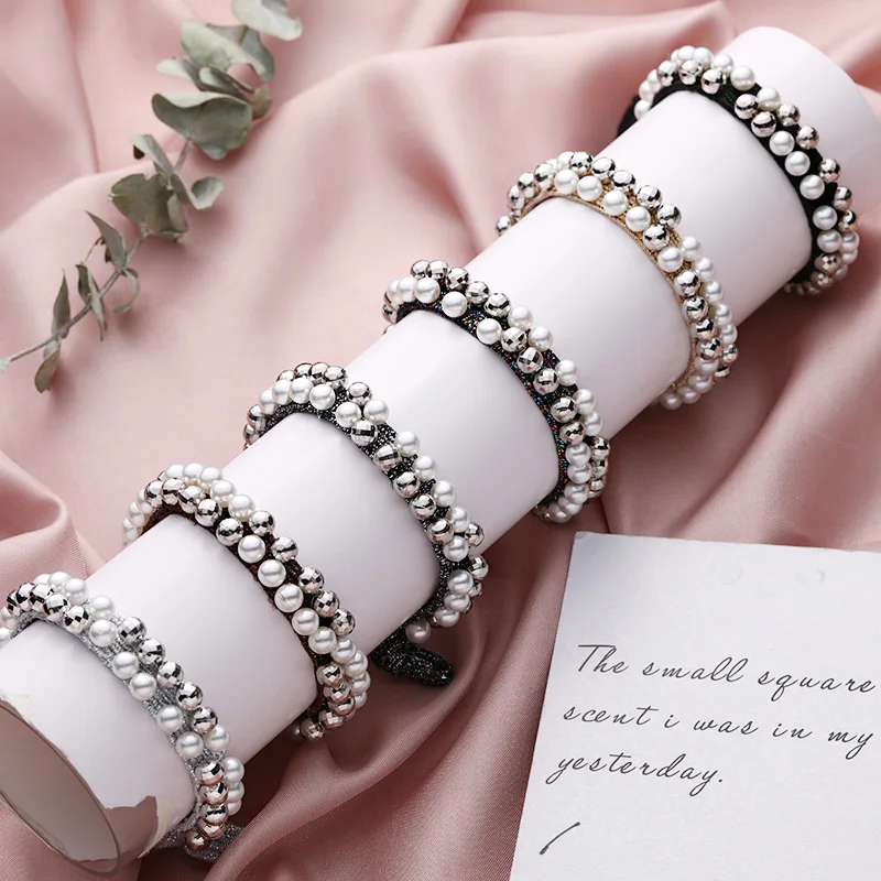 New Women Elegant Pearls Knot Elastic Hair Bands Ponytail Holder Rubber Bands Scrunchie Hair Ropes Headband Hair Accessories
New Women Elegant Pearls Knot Elastic Hair Bands Ponytail Holder Rubber Bands Scrunchie Hair Ropes Headband Hair Accessories