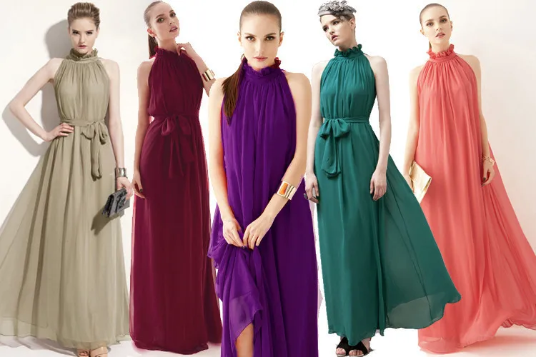 Ladies Womens Chiffon A-line Ruffle Neck Sleeveless Evening Ball Gown Long Maxi Dresses Black Khaki Green Purple 7 Colors
Ladies Womens Chiffon A-line Ruffle Neck Sleeveless Evening Ball Gown Long Maxi Dresses Black Khaki Green Purple 7 Colors