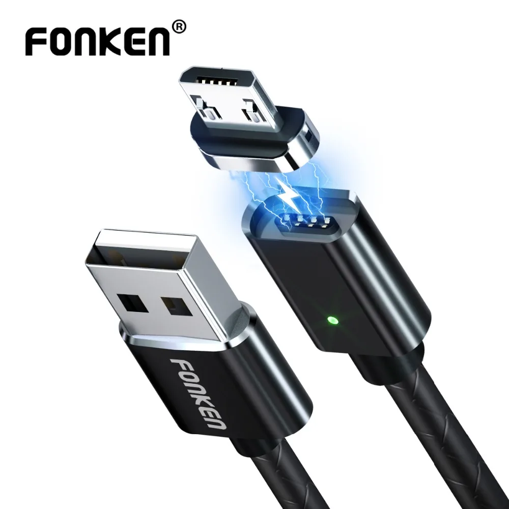 FONKEN Magnetic Cable 3A Micro USB Cable Magnet Fast Charge USB Charger Phone Cables Android Data Sync 1m 2m Quick Charging Cord
FONKEN Magnetic Cable 3A Micro USB Cable Magnet Fast Charge USB Charger Phone Cables Android Data Sync 1m 2m Quick Charging Cord