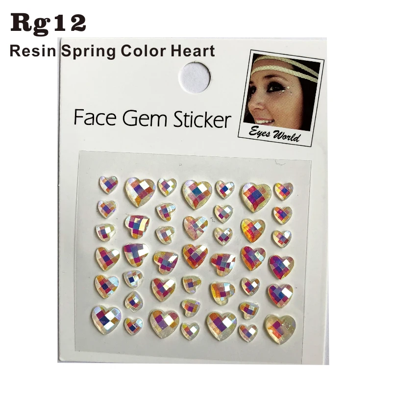 RG12 Spring Color Heart Shiny Resin stick on Eye Gem Jewels Sticker Makeup Sticker HER Gift for Dress up, Costume Party
RG12 Spring Color Heart Shiny Resin stick on Eye Gem Jewels Sticker Makeup Sticker HER Gift for Dress up, Costume Party