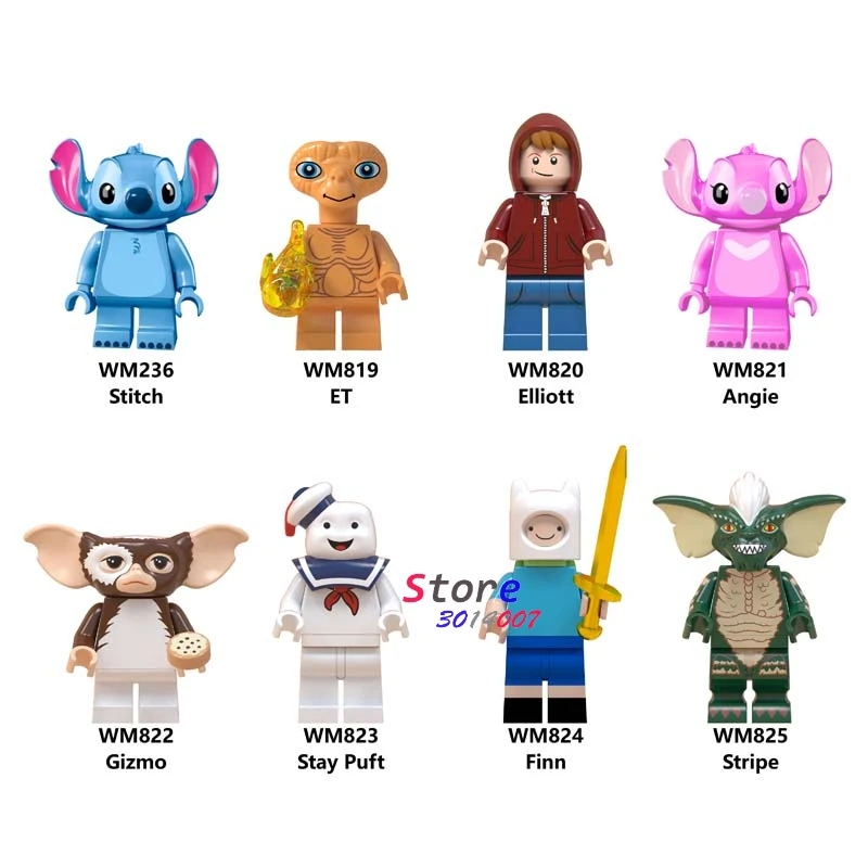 50pcs Building Blocks Cartoon Movie Bricks E.T. Elliott Stay Puft Finn Gizmo stitch Angie Unikitty for kids children toys
50pcs Building Blocks Cartoon Movie Bricks E.T. Elliott Stay Puft Finn Gizmo stitch Angie Unikitty for kids children toys
