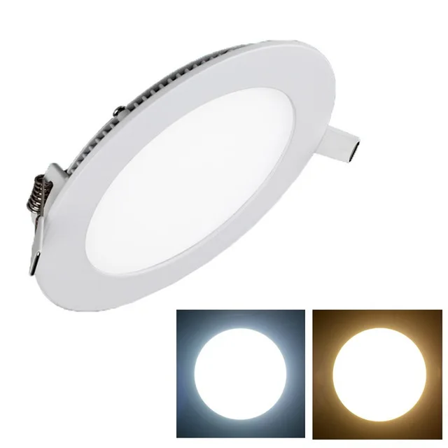 

Ultra thin 3W/4W/6W/9W/12W/15W/25W LED Panel Light Recessed LED Ceiling Downlight 85-265V Warm/Cold White indoor light +driver