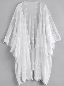 2018 Embroidered Floral Bikinis Cover Up White See-through Lace Beach Suit Robe De Plage Women Sarong Bathing Dress
2018 Embroidered Floral Bikinis Cover Up White See-through Lace Beach Suit Robe De Plage Women Sarong Bathing Dress
