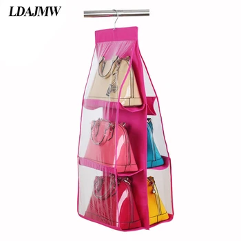 LDAJMW Fashion 6 Pockets Non-woven Fabric Hanging Storage Bag Purse Handbag Storage Organizer Wardrobe Closet Hanger 
LDAJMW Fashion 6 Pockets Non-woven Fabric Hanging Storage Bag Purse Handbag Storage Organizer Wardrobe Closet Hanger