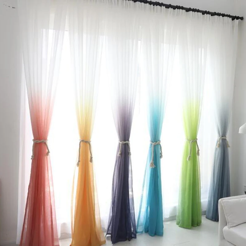 Modern designed simple gradient solid color tulle curtain beauty voile for bedroom red orange blue grey green purple sheer
Modern designed simple gradient solid color tulle curtain beauty voile for bedroom red orange blue grey green purple sheer