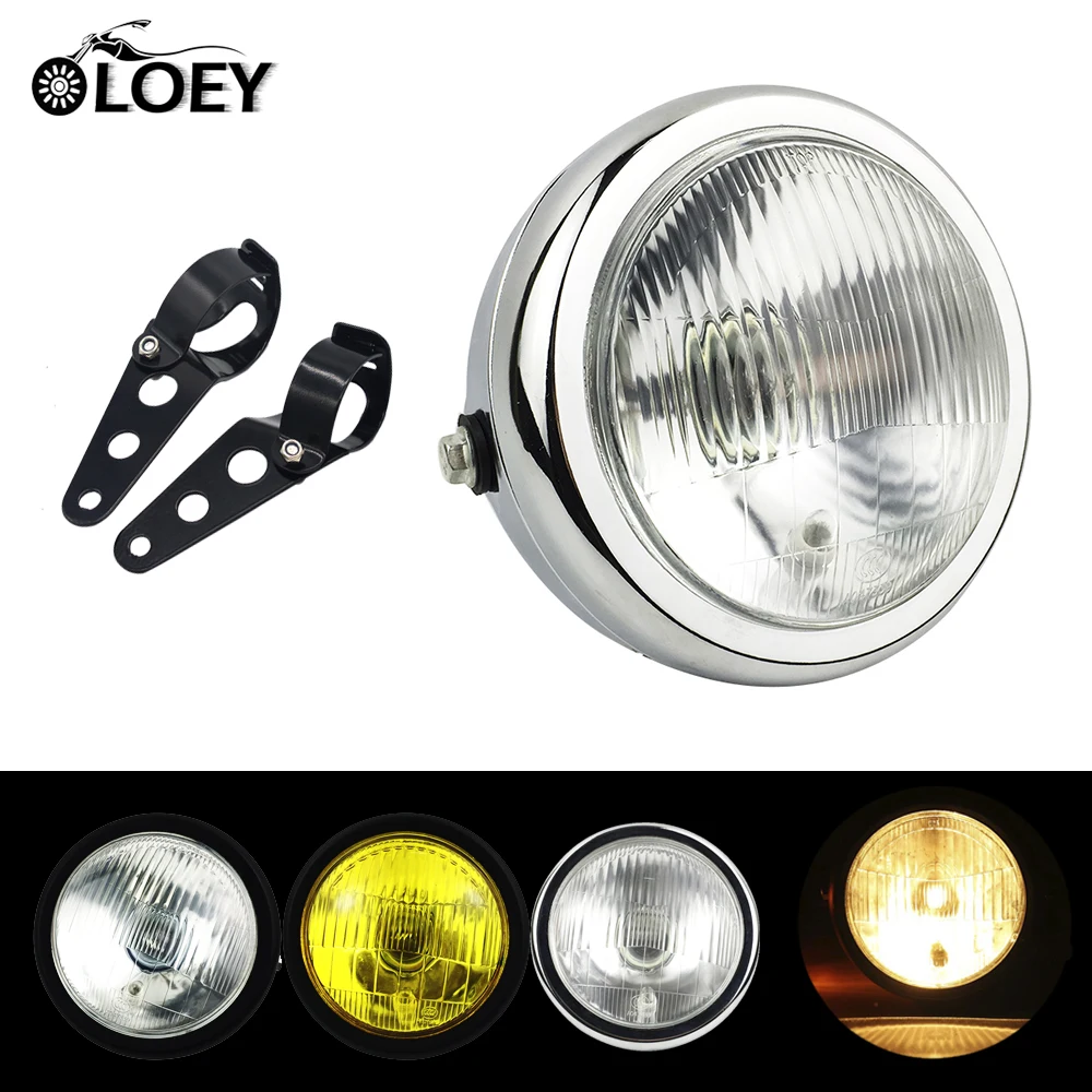 Universal Motorcycle Headlight Head Lamp Amber Halogen Front Light Motorbike Motor Front Headlights Headlamp
Universal Motorcycle Headlight Head Lamp Amber Halogen Front Light Motorbike Motor Front Headlights Headlamp