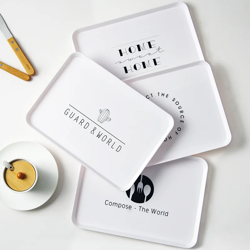 Europe Rectangle Plastic Plate Brief Nordic Letter Home Flat Dinner Plates Durable Breakfast Dishes Sorting Mat Dinnerware
Europe Rectangle Plastic Plate Brief Nordic Letter Home Flat Dinner Plates Durable Breakfast Dishes Sorting Mat Dinnerware