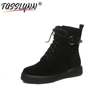 TASSLYNN 2018 Women Boots Nubuck Flat with Med Heels Winter Shoes Woman Buckle Warm Casual Round Toe Ankle Boots Size 34-43
TASSLYNN 2018 Women Boots Nubuck Flat with Med Heels Winter Shoes Woman Buckle Warm Casual Round Toe Ankle Boots Size 34-43