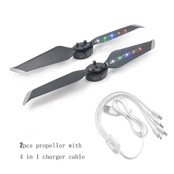 

DJI Mavic 2 pro zoom drone quadcopter withe 4K camera accessories spare parts LED flash propeller with 4 in 1 charger cable