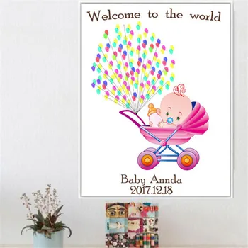 Baby Shower Birthday Welcome To The World Party DIY Customized Fingerprint Canvas Painting Guest Book Supplies Lovely Kids Gift
Baby Shower Birthday Welcome To The World Party DIY Customized Fingerprint Canvas Painting Guest Book Supplies Lovely Kids Gift