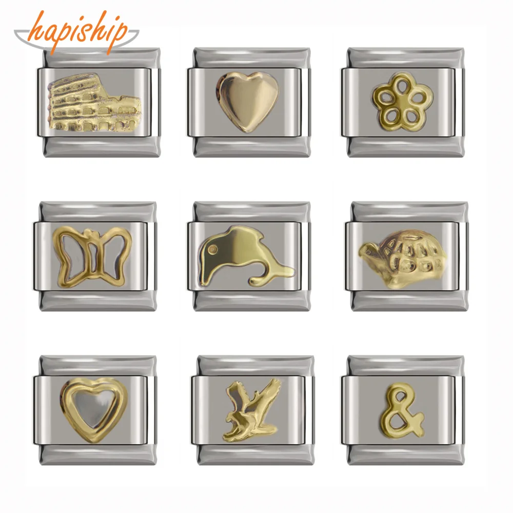 Hapiship 9mm Width Original Daisy Heart Flower Butterfly Dolphins Italian Charm Bracelet Stainless Steel Jewelry Making DJ116
Hapiship 9mm Width Original Daisy Heart Flower Butterfly Dolphins Italian Charm Bracelet Stainless Steel Jewelry Making DJ116