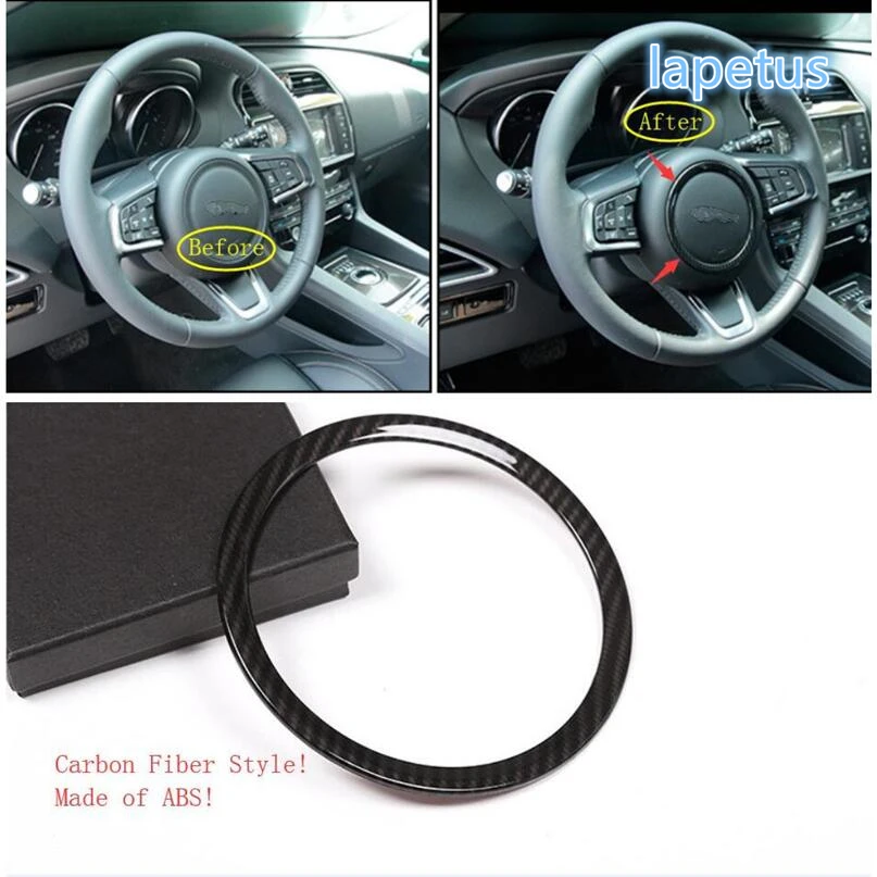 Lapetus Middle Steering Wheel Circle Decoration Frame Trim 1 Piece ABS Fit For Jaguar F-Pace 2017 2018 2019 / Carbon Fiber Look 
Lapetus Middle Steering Wheel Circle Decoration Frame Trim 1 Piece ABS Fit For Jaguar F-Pace 2017 2018 2019 / Carbon Fiber Look