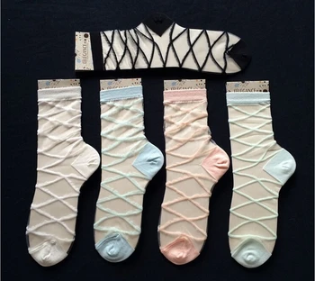 24pcs=12pair women girl sexy beautiful cool crystal glass silk cartoon Color plaid rhombic Jacquard summer summer socks 12pair
24pcs=12pair women girl sexy beautiful cool crystal glass silk cartoon Color plaid rhombic Jacquard summer summer socks 12pair