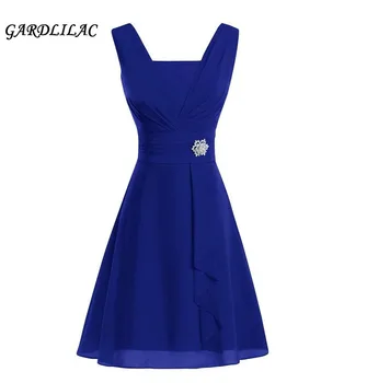 Simple Short Prom Dress 2018 Women Royal Blue bridesmaid dresses Chiffon Evening Prom Party Dresses Short Evening Gowns G043
Simple Short Prom Dress 2018 Women Royal Blue bridesmaid dresses Chiffon Evening Prom Party Dresses Short Evening Gowns G043