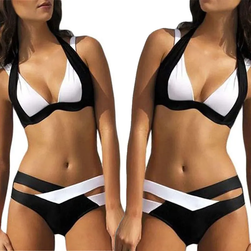 Sexy Bikinis Women Swimsuit Split High Waist Bathing Suits Swim Pacthwork Halter Bikin Beach Plus Size S-XL Swimwear XL
Sexy Bikinis Women Swimsuit Split High Waist Bathing Suits Swim Pacthwork Halter Bikin Beach Plus Size S-XL Swimwear XL