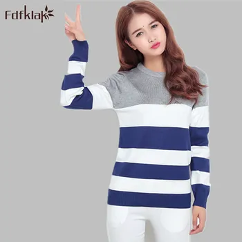 Women Sweaters And Knitwear 2016 Autumn Winter Fashion New Women's Korean Slim O-Neck Striped Sweater Coat Long-Sleeved E0628
Women Sweaters And Knitwear 2016 Autumn Winter Fashion New Women's Korean Slim O-Neck Striped Sweater Coat Long-Sleeved E0628