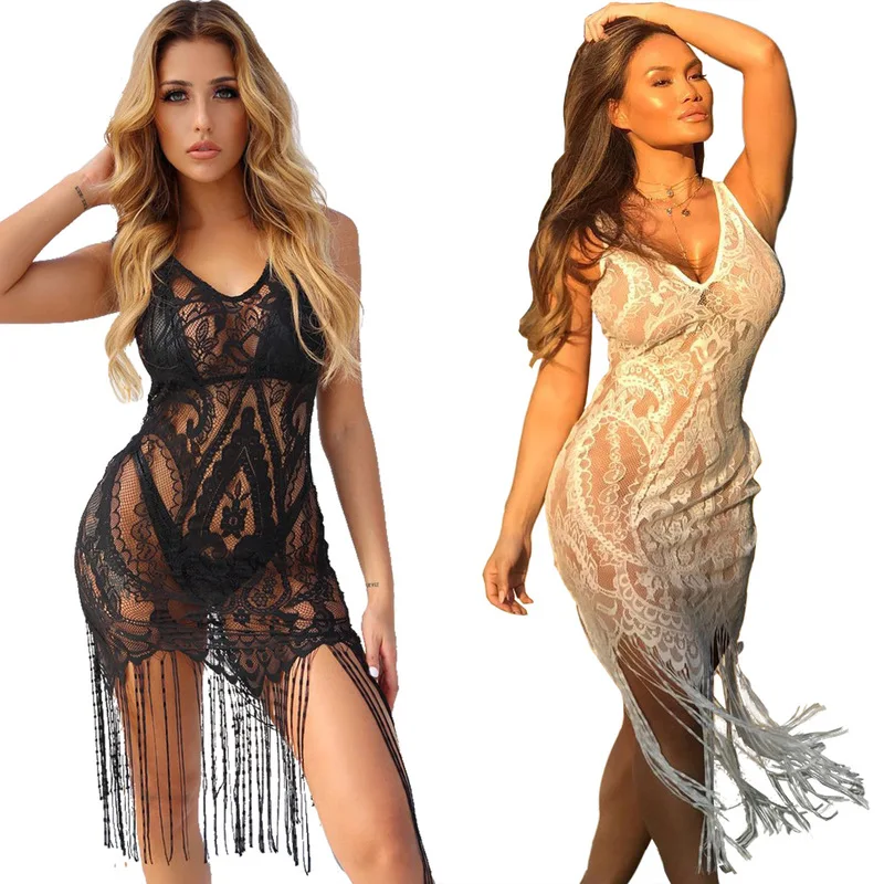 For The Beach Swimwear Cover Up Women Swim Skirt Robe Wrap Dress Sexy Perspective Silk Neck Solid Acetate Pareo For The Beach
For The Beach Swimwear Cover Up Women Swim Skirt Robe Wrap Dress Sexy Perspective Silk Neck Solid Acetate Pareo For The Beach