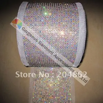 10yards 24 Row Sew on wedding cake trim rhinestone mesh trim with SS20 Crystal AB stones in Silver For DIY Garment Furniture
10yards 24 Row Sew on wedding cake trim rhinestone mesh trim with SS20 Crystal AB stones in Silver For DIY Garment Furniture