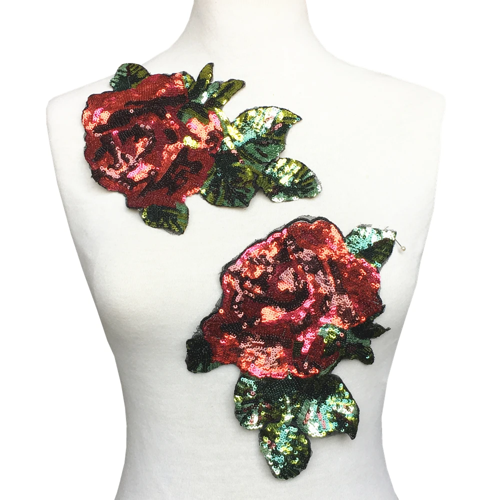 2pc Sew On Rose Flower Sequin Patch Flowers Applique Beaded Patches For Clothing Bag Appliques Parches Bordados 23x16cm AC1231
2pc Sew On Rose Flower Sequin Patch Flowers Applique Beaded Patches For Clothing Bag Appliques Parches Bordados 23x16cm AC1231