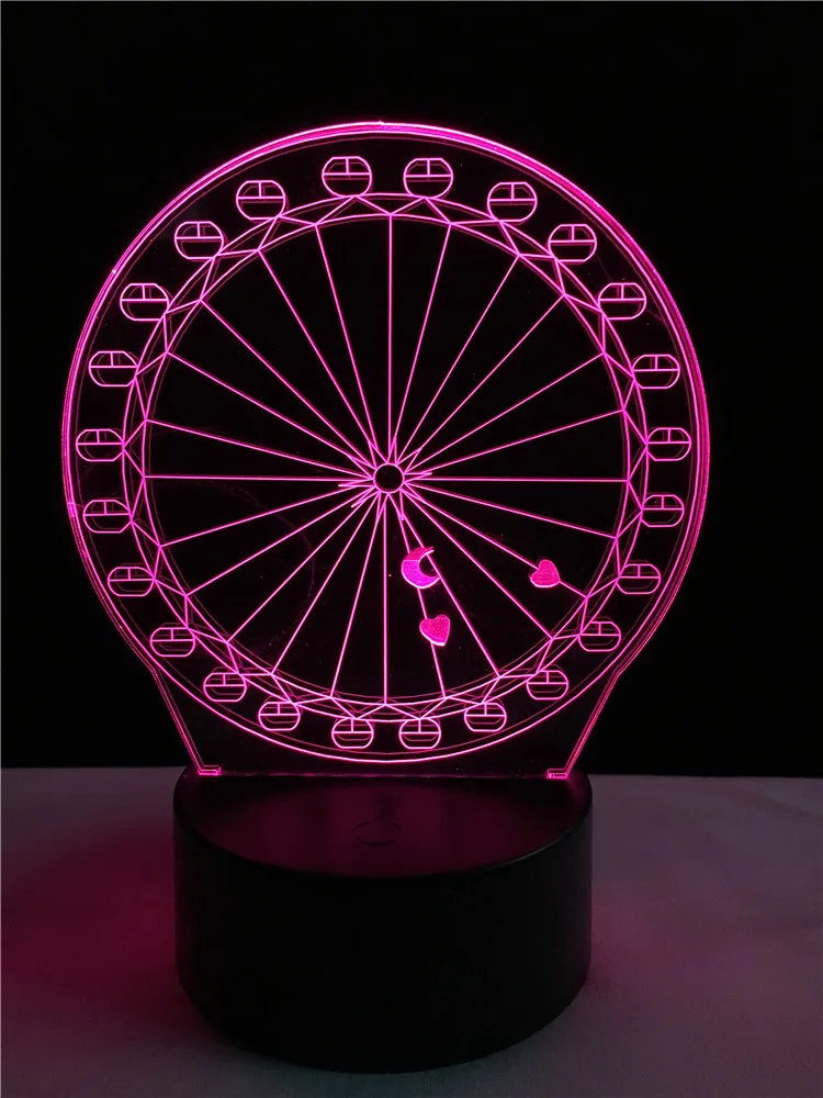 Creative Ferris Wheel Children Park Decorative 3D Lamp Night Light Cable LED USB Bedroom Multicolor Table Friend Christmas Gift
Creative Ferris Wheel Children Park Decorative 3D Lamp Night Light Cable LED USB Bedroom Multicolor Table Friend Christmas Gift