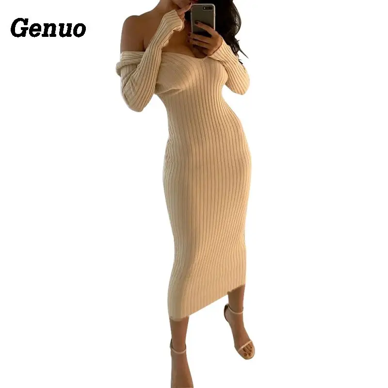 Genuo Women Ladies Evening Slim Party Dress Elegant Sexy V Neck Bodycon Vestidos Autumn Long Sleeve Knitwear Solid Dress
Genuo Women Ladies Evening Slim Party Dress Elegant Sexy V Neck Bodycon Vestidos Autumn Long Sleeve Knitwear Solid Dress